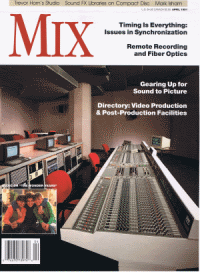 Mix Magazine cover with Pacific Video Elite mixing console